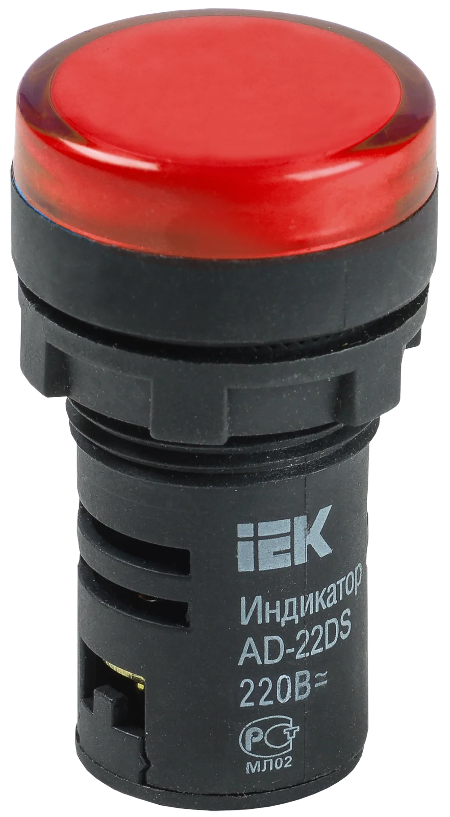 Лампа AD22DS(LED) матрица d22мм.(красный) 230V ИЭК
