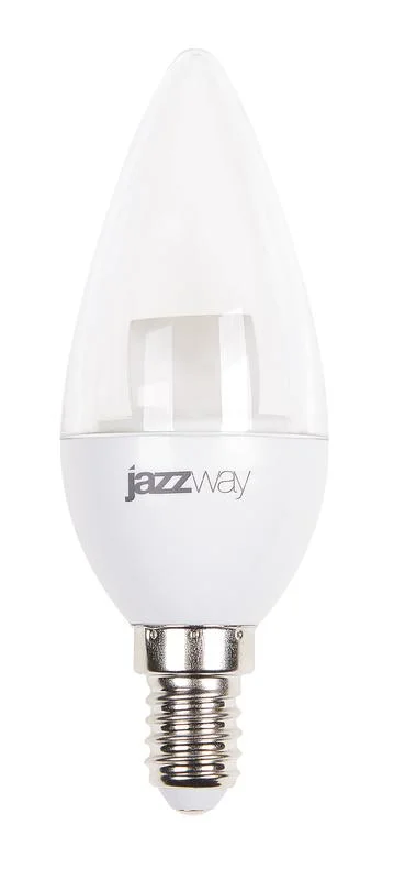 Лампа LED 7W E14 CLEAR C37 4000K 230V JazzWay свеча прозрачная 540Lm PLED-SP
