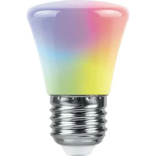 Лампа светодиодная, (1W) 230V E27 RGB C45, LB-372 матовый плавная сменая цвета 38117