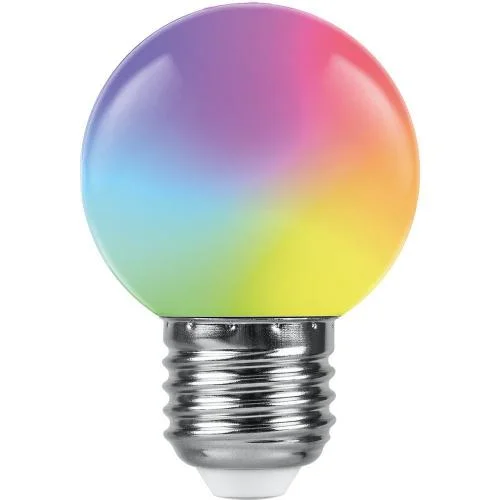 Лампа светодиодная, (1W) 230V E27 RGB G45, LB-37 матовый плавная смена цвета арт. 38116
