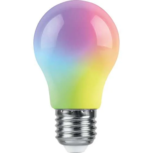 Лампа светодиодная, (3W) 230V E27 RGB A50, LB-375 матовый плавная сменая цвета 38118