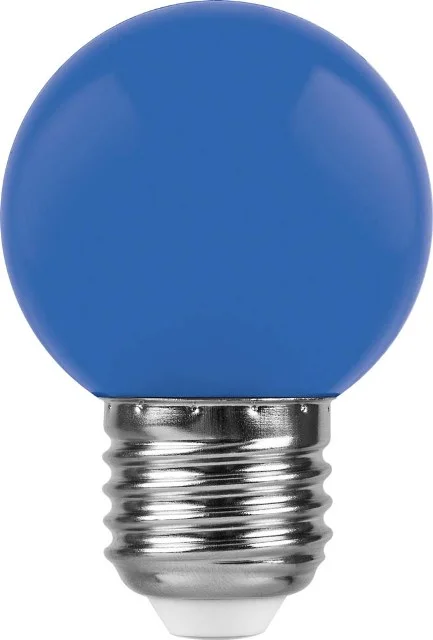 Лампа светодиодная, 5LED(1W) 230V E27 синий, LB-37 Feron арт. 25118