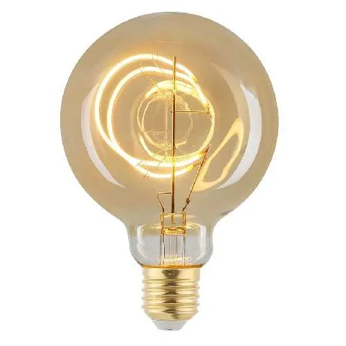 Лампа светодиодная, G95 шар (8W) 230V E27 2700K, GLDEN-G95SW-8-230-E27-2700 General Золотая луна