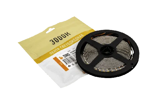 Лента светодиодная SMD 2835, 126 LED/м, 13 Вт/м, 24В, IP20, Теплый белый