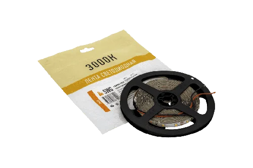 Лента светодиодная SMD 2835, 60 LED/м, 4,8 Вт/м, 24В , IP20, Теплый белый