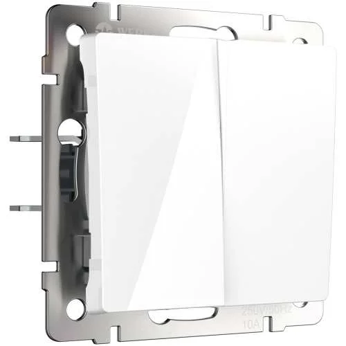Механизм переключателя 2-кл. проходной 10A (белый) Werkel W1122001