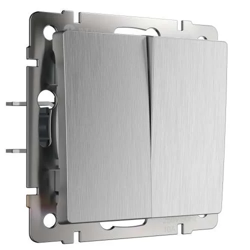 Механизм переключателя 2-кл. проходной 10A (cеребр. рифленый) Werkel W1122009