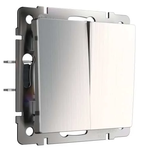 Механизм переключателя 2-кл. проходной (глянц. никель) Werkel W1122002 *