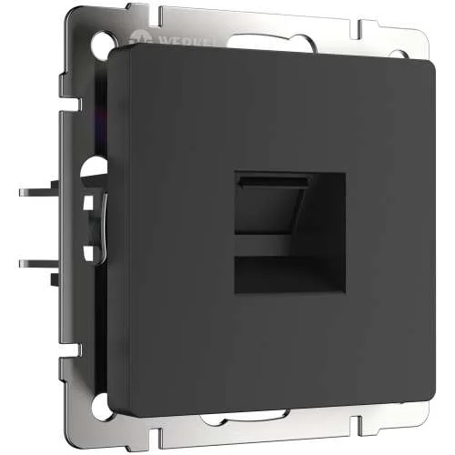 Механизм розетки RJ45 кат.5е UTP (черн.матовый) Werkel W1181008