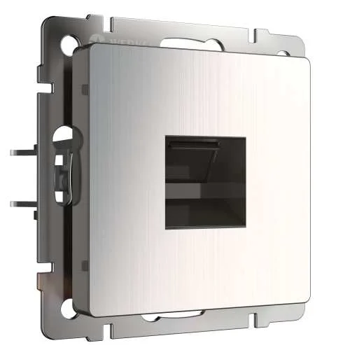 Механизм розетки RJ45 кат.5е UTP (глянц. никель) Werkel W1181002