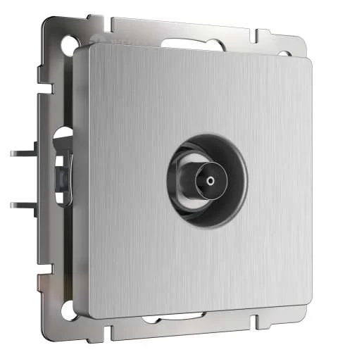 Механизм розетки TV оконечная (cеребр. рифленый) Werkel W1183009