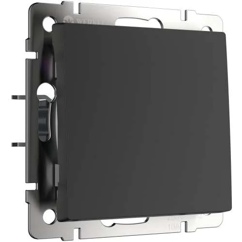 Механизм выключателя 1-кл. 10A (черн.матовый) Werkel W1110008