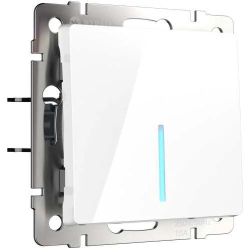 Механизм выключателя 1-кл. с индик. 10A (белый) Werkel W1110101