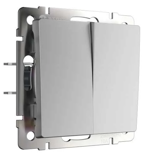 Механизм выключателя 2-кл. 10A (серебряный) Werkel W1120006