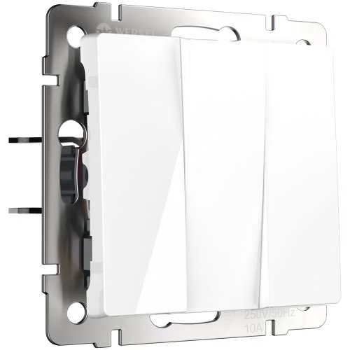 Механизм выключателя 3-кл. 10A (белый) Werkel W1130001
