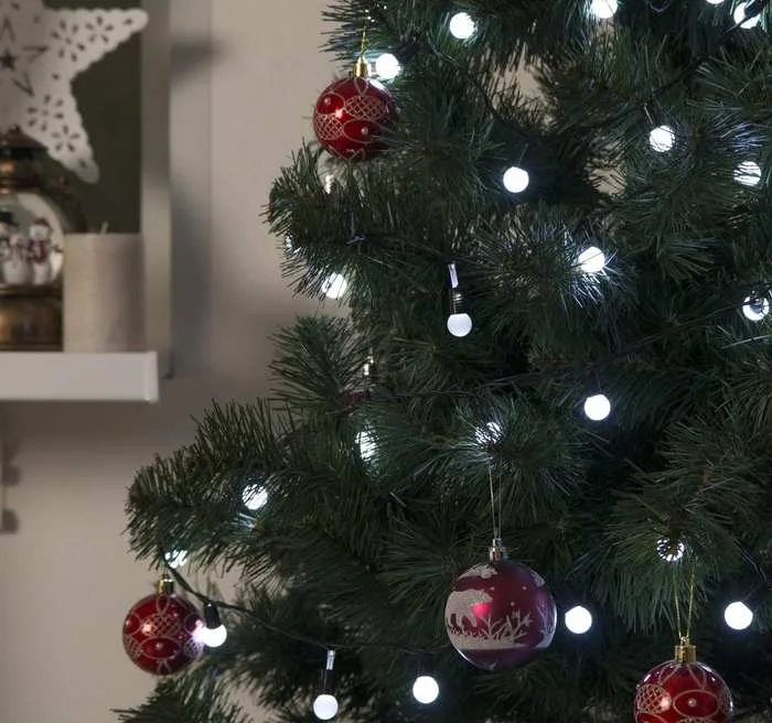 НИТЬ, улич. с насад. "Шарики d=1,5 см" 10 м, Н.Т. LED-100-220V контр. 8р. БЕЛЫЙ 671565