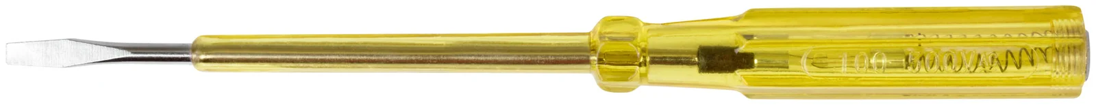 Отвертка индикаторная, желтая ручка 100 - 500 В, 190 мм 56502