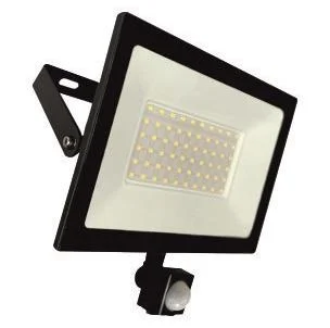 Прожектор с/д LE LED FL IR 70W BLACK 5300Lm IP65 холодный белый (с сенсором) 193х188х62
