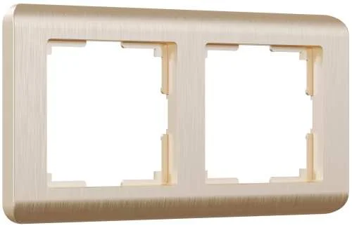 Рамка 2-м Stream (шампань рифленый) Werkel W0022111