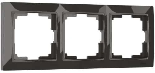Рамка 3-м Snabb Basic (серо-коричневый) Werkel W0032007