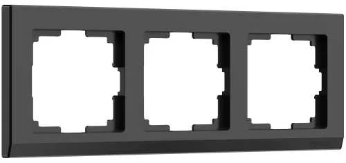Рамка 3-м Stark (черная) Werkel W0031808