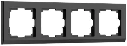 Рамка 4-м Stark (черная) Werkel W0041808