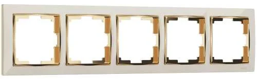 Рамка 5-м Snabb (сл. к./вставка золото) Werkel W0051932