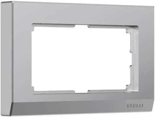 Рамка для 2-ой розетки Stark (серебро) Werkel W0081806