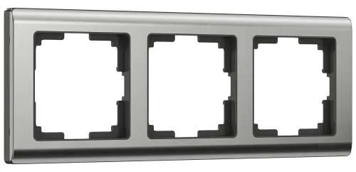 Рамка металл. 3-м Metallic (глянц.никель) Werkel W0031602