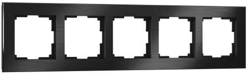 Рамка металл.5-м Aluminium (черный алюмин.) Werkel W0051708