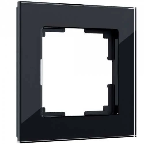 Рамка стекло 1-м Favorit (черный) Werkel W0011108