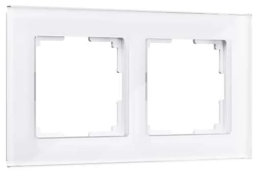 Рамка стекло 2-м Favorit (белый) Werkel W0021101