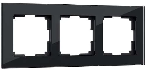 Рамка стекло 3-м Favorit (черный) Werkel W0031108