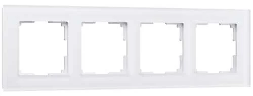 Рамка стекло 4-м Favorit (белый матовый) Werkel W0041105