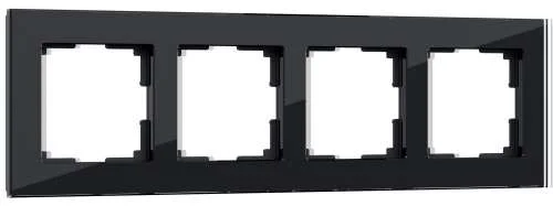 Рамка стекло 4-м Favorit (черный) Werkel W0041108