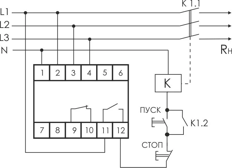 Реле контроля напряжения CP-731 3х-фазн, ЕА04.009.005 3х400/230+N 2х8А 1Z 1R IP20, на DIN-рейку