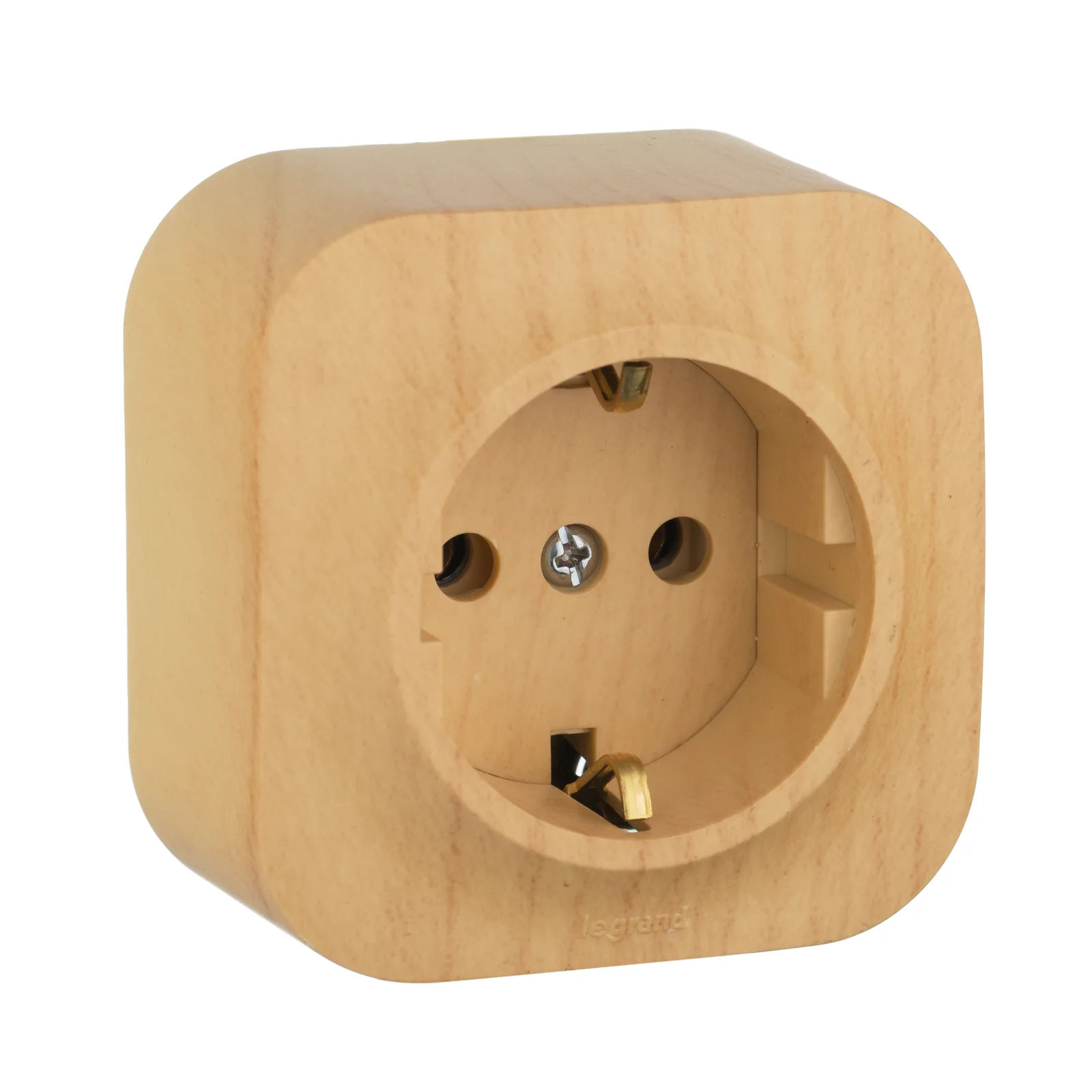 Розетка о/п 1-м с/з Quteo 16А IP20 (светлое дерево) Legrand 782271