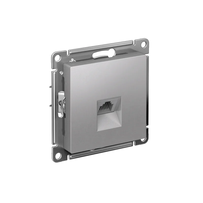 Розетка с/п RJ45 кат.5е UTP AtlasDesign (алюминий) SchE ATN000383