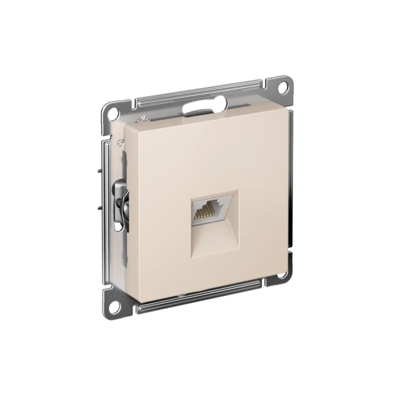 Розетка с/п RJ45 кат.5е UTP AtlasDesign механизм бежевый SE ATN000283
