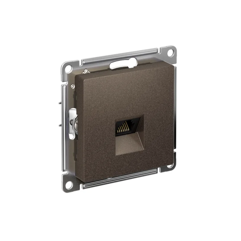 Розетка с/п RJ45 кат.5е UTP AtlasDesign (мокко) SchE ATN000683