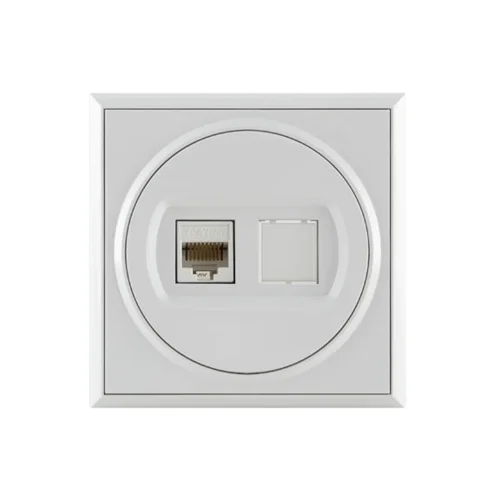 Розетка с/п RJ45 кат.6 Metalka Majur (белая) Premier 23.01.077 (12шт)