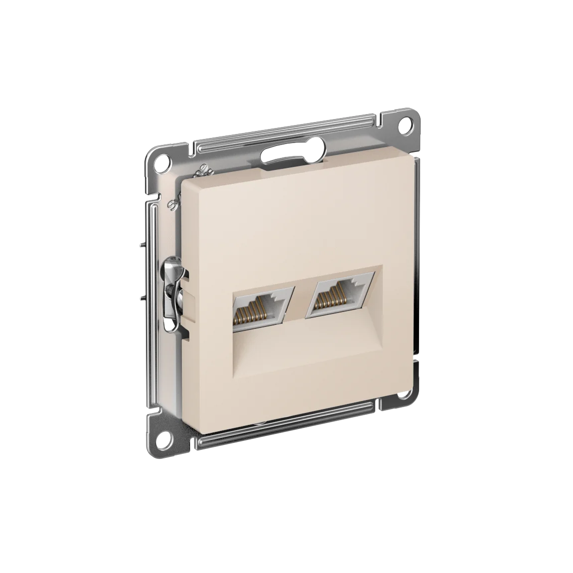 Розетка с/п RJ45х2 кат.5е UTP AtlasDesign механизм бежевый SE ATN000285
