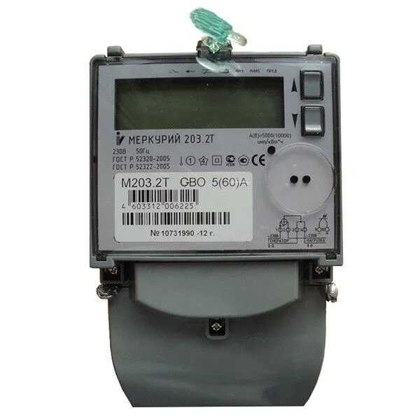 Счетчик Меркурий 1ф 203.2Т GBO 5(60), кл.точ.1.0, Щ, ЖКИ, оптопорт, GSM