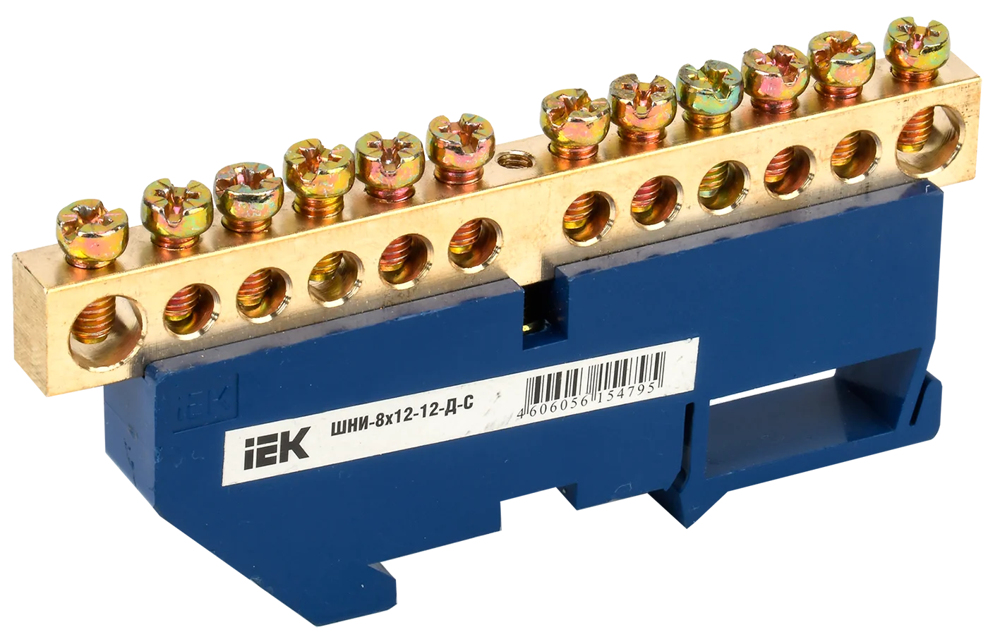 Шина нулевая на DIN-изол. ШНИ 8х12-12-Д-С IEK YNN10-812-12D-K07