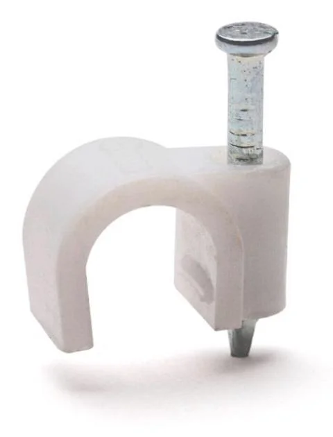Скоба пластиковая круглая СПК-09 d9 (30шт.) Fortisflex 49461 белый СНЯТЫ