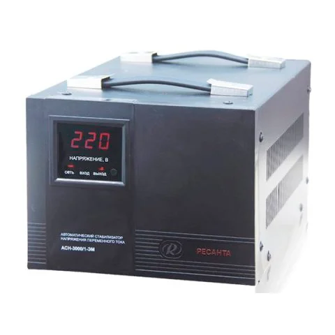 Стабилизатор РЕСАНТА 1ф АСН-3000W/1-ЭМ эл.механ. 900/63/1/5 снят с произв.