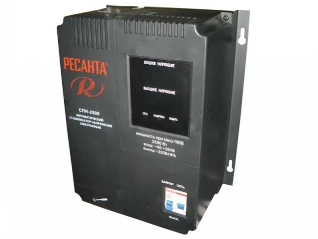 Стабилизатор РЕСАНТА СПН-3600 (нагрузка при 190v-3600Вт, при 90v-1400Вт) 63/6/25