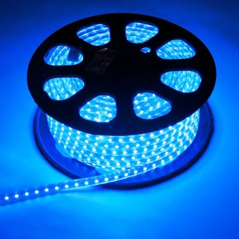 Св.л. LS-707 220V Синий 60SMD/5050(кратн.1м.)14,4 Вт IP68 арт. 26248 (50м*14*8mm)