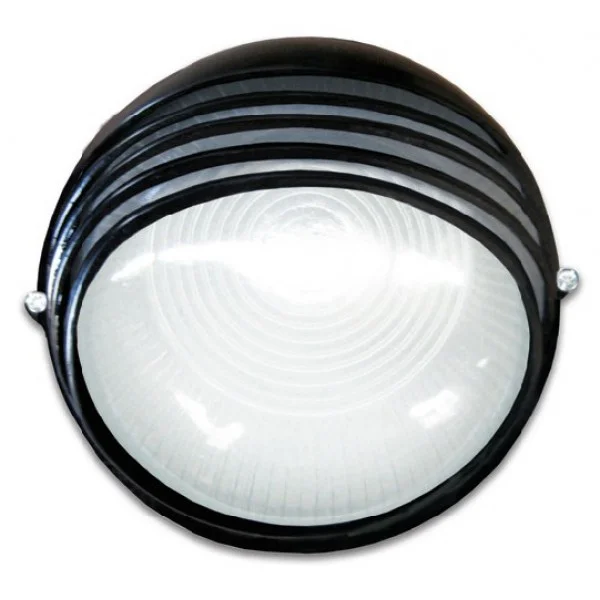 Свет. 1107 (ITALMAC) Круг черный Ресничка 100Ватт Round WP 60 13 02 (диаметр 254мм) IP54