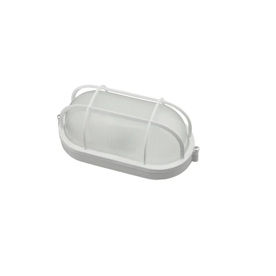 Свет. 1402 (UNIEL) Овал с решеткой белый UWL-O02 100W/E27 IP54 WHITE (210x106 мм)